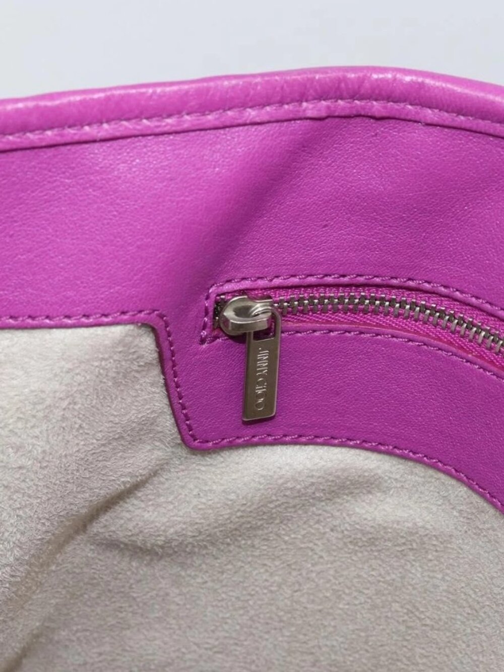 Jimmy Choo Studs Tote Bag Leather Purple Silver Auth yk20140 - Picture 13 of 16